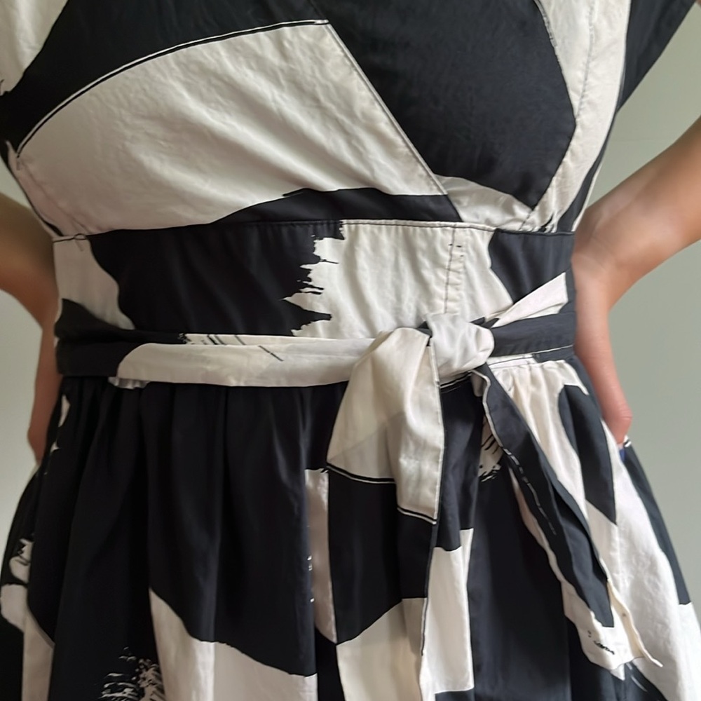 Anthropology Maeve Black and White Midi Dress - Picture 5 of 12